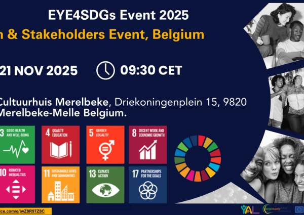 join the hashtag # EYE4SDGs Belgium team for an in-person youth stakeholder event